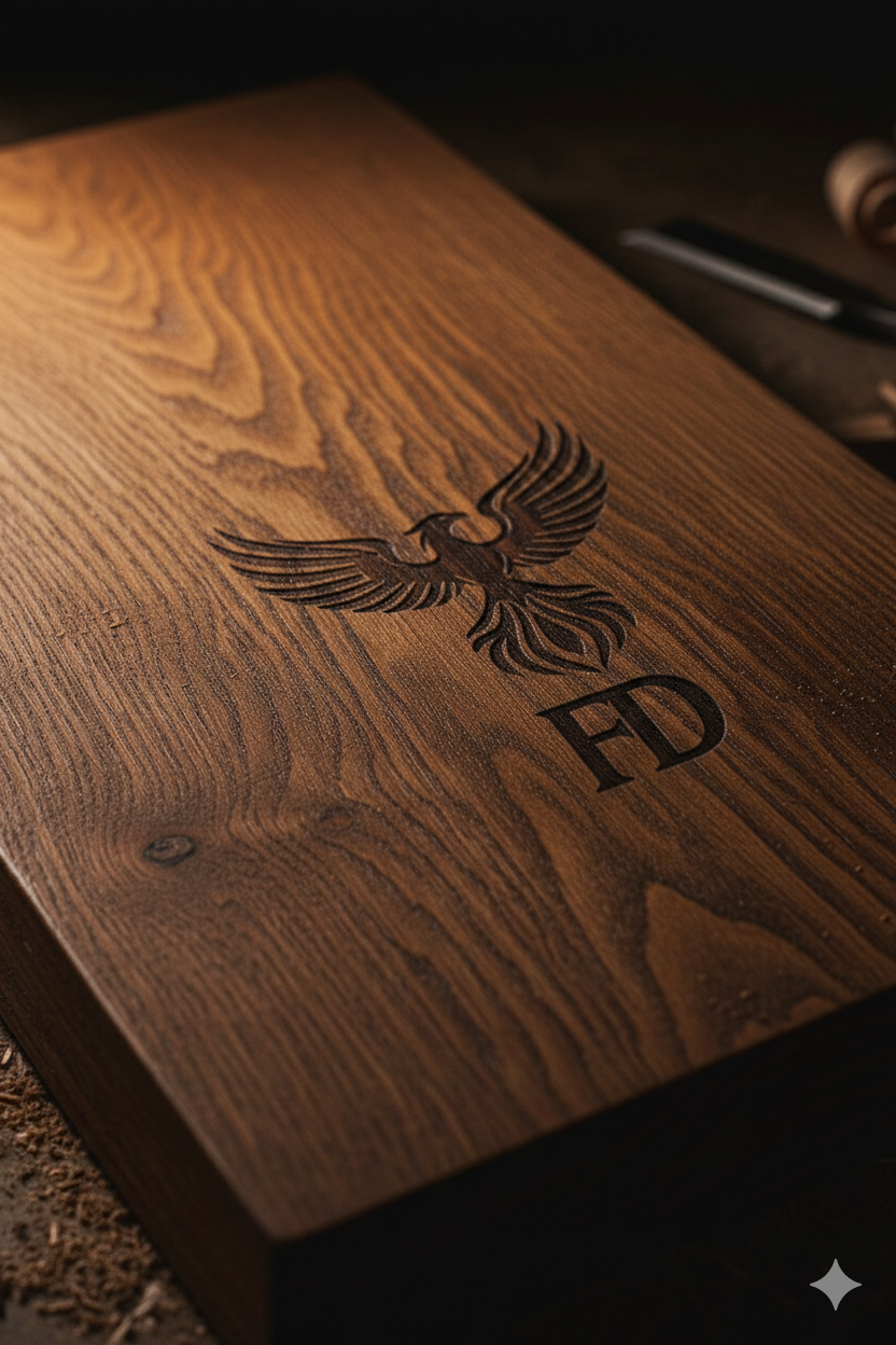 WW-Thumbnail Handcrafted "Ember-Grain" Coaster Set