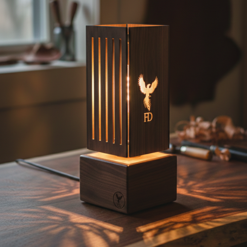 The "Ignite" Artisan Wood Lamp