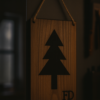 wallart The "Evergreen" Minimalist Wood Plaque