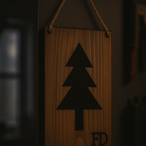 wallart The "Evergreen" Minimalist Wood Plaque